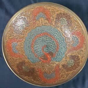 Vintage 1940's Ensco Peacock Bowl